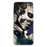 Senada General Mobile Gm 20 Pro İle Uyumlu Kılıf 0.4Mm Lazer Kesim Silikon Kapak Skull Cowboy