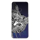 Senada General Mobile Gm 20 Pro İle Uyumlu Kılıf 0.4Mm Lazer Kesim Silikon Kapak Tekir Kedi Mandala