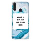 Senada General Mobile Gm 20 Pro İle Uyumlu Kılıf 0.4Mm Lazer Kesim Silikon Kapak Work Hard Dream Big