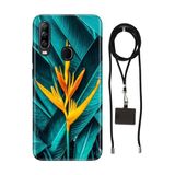Senada General Mobile Gm 20 Pro İle Uyumlu Kılıf Bloom Desenli Silikon İpli Boyun Askı Aparatı