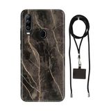 Senada General Mobile Gm 20 Pro İle Uyumlu Kılıf Bloom Mermer Desenli Silikon İpli Boyun Askı Aparatı