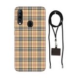 Senada General Mobile Gm 20 Pro İle Uyumlu Kılıf Burber Desenli Silikon İpli Boyun Askı Aparatı