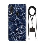 Senada General Mobile Gm 20 Pro İle Uyumlu Kılıf Dark Blue Desenli Silikon İpli Boyun Askı Aparatı