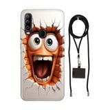 Senada General Mobile Gm 20 Pro İle Uyumlu Kılıf Funny Desenli Silikon İpli Boyun Askı Aparatı
