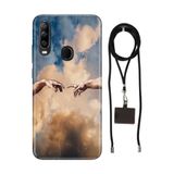 Senada General Mobile Gm 20 Pro İle Uyumlu Kılıf Goddess Desenli Silikon İpli Boyun Askı Aparatı