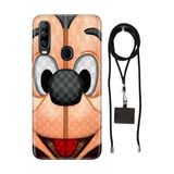 Senada General Mobile Gm 20 Pro İle Uyumlu Kılıf Lc Mickeyyyyy Desenli Silikon İpli Boyun Askı Aparatı