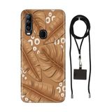 Senada General Mobile Gm 20 Pro İle Uyumlu Kılıf Olive Garden Desenli Silikon İpli Boyun Askı Aparatı