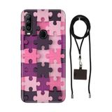 Senada General Mobile Gm 20 Pro İle Uyumlu Kılıf Puzzle Desenli Silikon İpli Boyun Askı Aparatı