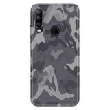 Senada General Mobile GM 20 Pro ile Uyumlu Kılıf Resimli Desenli Silikon Gri Kamuflaj