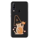 Senada General Mobile GM 20 Pro ile Uyumlu Kılıf Resimli Desenli Silikon Kedili A Harfi