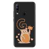 Senada General Mobile GM 20 Pro ile Uyumlu Kılıf Resimli Desenli Silikon Kedili G Harfi