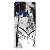 Senada General Mobile Gm 20 Pro İle Uyumlu Kılıf Silikon Desenli Tam Koruma Resimli Kara Kalem