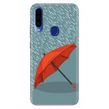 Senada General Mobile Gm 20 Pro İle Uyumlu Kılıf Silikon Desenli Tam Koruma Resimli Kırmızı Şemsiye