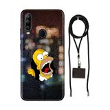 Senada General Mobile Gm 20 Pro İle Uyumlu Kılıf Simpsonkarakter Collage Desenli Silikon İpli Boyun Askı Aparatı