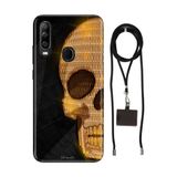 Senada General Mobile Gm 20 Pro İle Uyumlu Kılıf Skull Art Desenli Silikon İpli Boyun Askı Aparatı