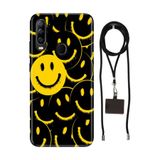 Senada General Mobile Gm 20 Pro İle Uyumlu Kılıf Smile Yellow Desenli Silikon İpli Boyun Askı Aparatı