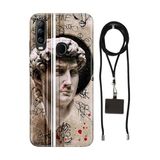 Senada General Mobile Gm 20 Pro İle Uyumlu Kılıf Tanrıça Desenli Silikon İpli Boyun Askı Aparatı