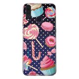 Senada General Mobile Gm 20 Pro İle Uyumlu Kılıf Uyumlu 0.4Mm Lazer Kesim Silikon Kapak Cupcake Donut