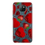 Senada General Mobile Gm 20 Uyumlu İle Uyumlu Kılıf 0.4Mm Lazer Kesim Silikon Kapak Çikolatalı Çilek