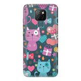 Senada General Mobile Gm 20 Uyumlu İle Uyumlu Kılıf 0.4Mm Lazer Kesim Silikon Kapak Pembe Kedi