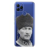 Senada General Mobile Gm 21 İle Uyumlu Kılıf 0.4Mm Lazer Kesim Silikon Kapak Atatürk Paşa