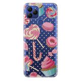 Senada General Mobile Gm 21 İle Uyumlu Kılıf 0.4Mm Lazer Kesim Silikon Kapak Cupcake Donut