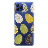 Senada General Mobile Gm 21 İle Uyumlu Kılıf 0.4Mm Lazer Kesim Silikon Kapak Egg Paint