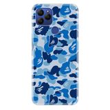 Senada General Mobile Gm 21 İle Uyumlu Kılıf 0.4Mm Lazer Kesim Silikon Kapak Mavi Komando
