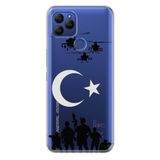 Senada General Mobile Gm 21 İle Uyumlu Kılıf 0.4Mm Lazer Kesim Silikon Kapak Mehmetçik