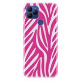 Senada General Mobile Gm 21 İle Uyumlu Kılıf 0.4Mm Lazer Kesim Silikon Kapak Pembe Zebra