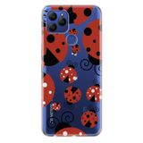 Senada General Mobile Gm 21 İle Uyumlu Kılıf 0.4Mm Lazer Kesim Silikon Kapak Uğurböcekleri