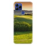 Senada General Mobile Gm 21 İle Uyumlu Kılıf 0.4Mm Lazer Kesim Silikon Kapak Yeşil Doğa