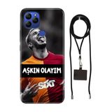 Senada General Mobile Gm 21 İle Uyumlu Kılıf Aşkın Olayım Desenli Silikon İpli Boyun Askı Aparatı