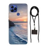 Senada General Mobile Gm 21 İle Uyumlu Kılıf Huzur Desenli Silikon İpli Boyun Askı Aparatı