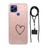 Senada General Mobile Gm 21 İle Uyumlu Kılıf Kalbim Desenli Silikon İpli Boyun Askı Aparatı