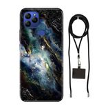 Senada General Mobile Gm 21 İle Uyumlu Kılıf Karanlık Desenli Silikon İpli Boyun Askı Aparatı