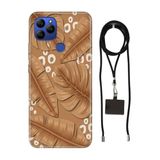 Senada General Mobile Gm 21 İle Uyumlu Kılıf Olive Garden Desenli Silikon İpli Boyun Askı Aparatı