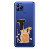 Senada General Mobile GM 21 ile Uyumlu Kılıf Resimli Desenli Silikon Kedili T Harfi