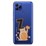 Senada General Mobile GM 21 ile Uyumlu Kılıf Resimli Desenli Silikon Kedili Z Harfi