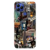 Senada General Mobile GM 21 ile Uyumlu Kılıf Resimli Desenli Silikon Newyork Retro