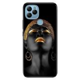 Senada General Mobile Gm 21 İle Uyumlu Kılıf Silikon Desenli Tam Koruma Resimli Afrikalı Kız