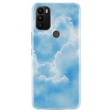Senada General Mobile Gm 21 Plus İle Uyumlu Kılıf 0.4Mm Lazer Kesim Silikon Kapak Bulut