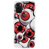 Senada General Mobile Gm 21 Plus İle Uyumlu Kılıf 0.4Mm Lazer Kesim Silikon Kapak Eyes