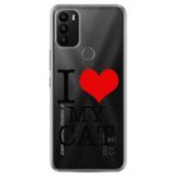 Senada General Mobile Gm 21 Plus İle Uyumlu Kılıf 0.4Mm Lazer Kesim Silikon Kapak Ilovecat