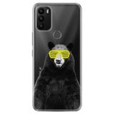 Senada General Mobile Gm 21 Plus İle Uyumlu Kılıf 0.4Mm Lazer Kesim Silikon Kapak Kanye Bear