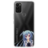 Senada General Mobile Gm 21 Plus İle Uyumlu Kılıf 0.4Mm Lazer Kesim Silikon Kapak Mavi Anime Kız