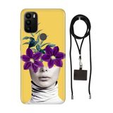 Senada General Mobile Gm 21 Plus İle Uyumlu Kılıf Gerçeküstü Desenli Silikon İpli Boyun Askı Aparatı