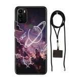 Senada General Mobile Gm 21 Plus İle Uyumlu Kılıf Gezegenler Desenli Silikon İpli Boyun Askı Aparatı