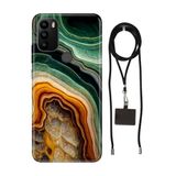 Senada General Mobile Gm 21 Plus İle Uyumlu Kılıf Holly Ametist Desenli Silikon İpli Boyun Askı Aparatı