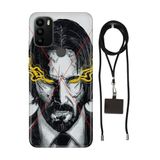 Senada General Mobile Gm 21 Plus İle Uyumlu Kılıf John Desenli Silikon İpli Boyun Askı Aparatı